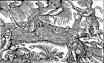 Hexe ruft einen Sturm hervor