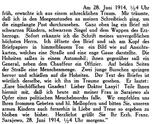 Text des Trauminhalts
